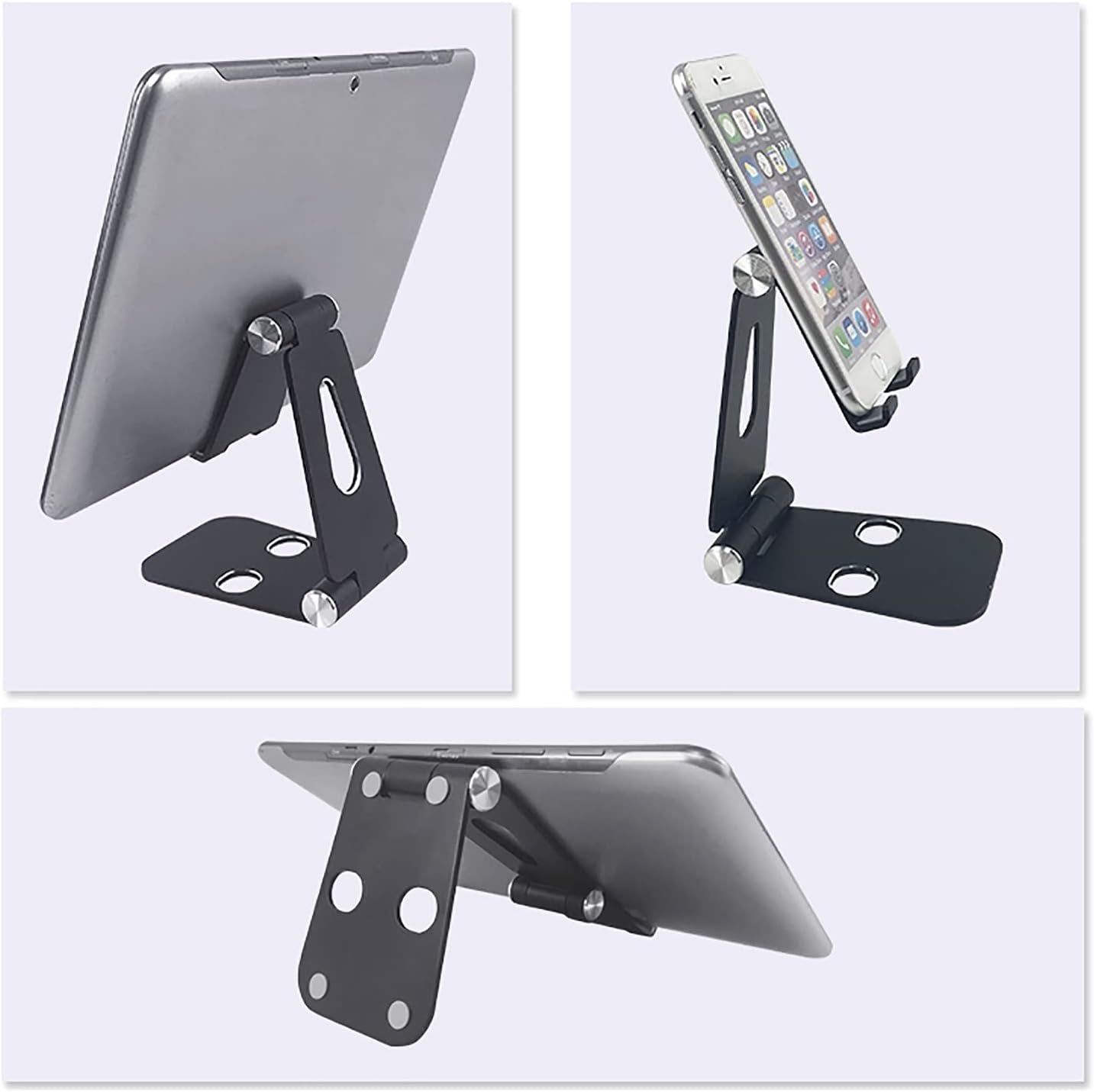 Foldable Phone Holder for Car. Universal Rose Gold Car Cell Phone Holder for Office, Bed, Table. Cute Pink Car Iphone Holder. Folding Cartop Tablet Holder Holder. Car Metal Mobile Phone Holder