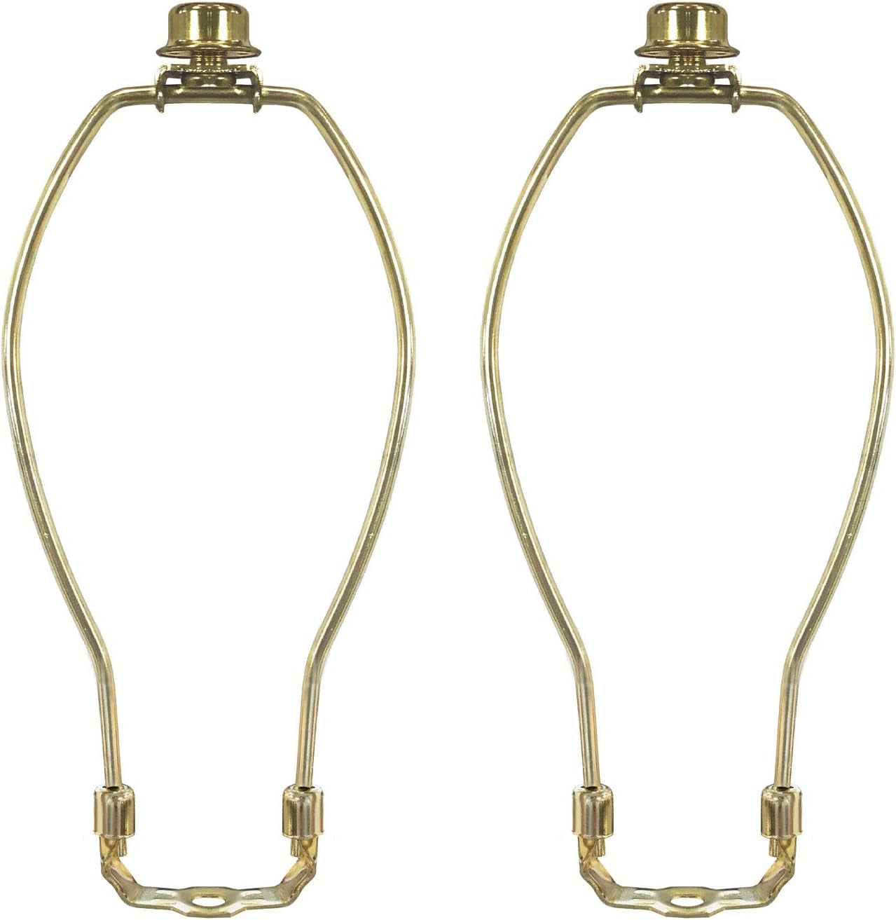 Heavy Duty Harp for Lamp Shade Holder, 7 Inch, Polished Brown Base