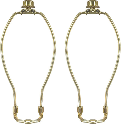 Heavy Duty Harp for Lamp Shade Holder, 7 Inch, Polished Brown Base