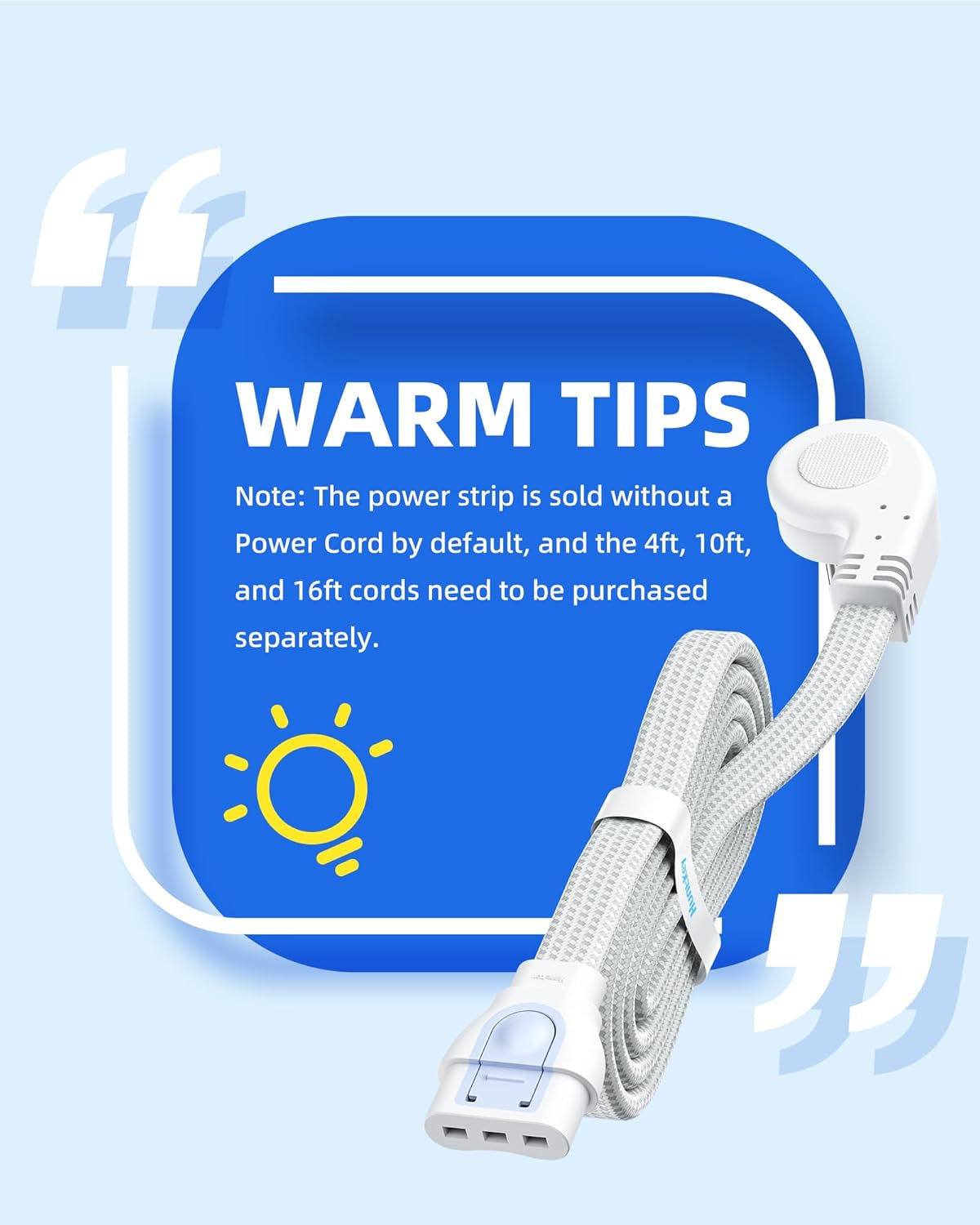 Easycombo Travel Detachable Power Strip - 3 Outlets, Cruise Approved, No Surge Protection, Detachable Cord (Not Included), 4 USB Ports (2 USB-C, 2 USB-A), Power Cord Sold Separately